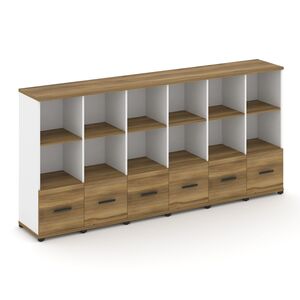 Шкаф шесть узких секций, 3 ниши