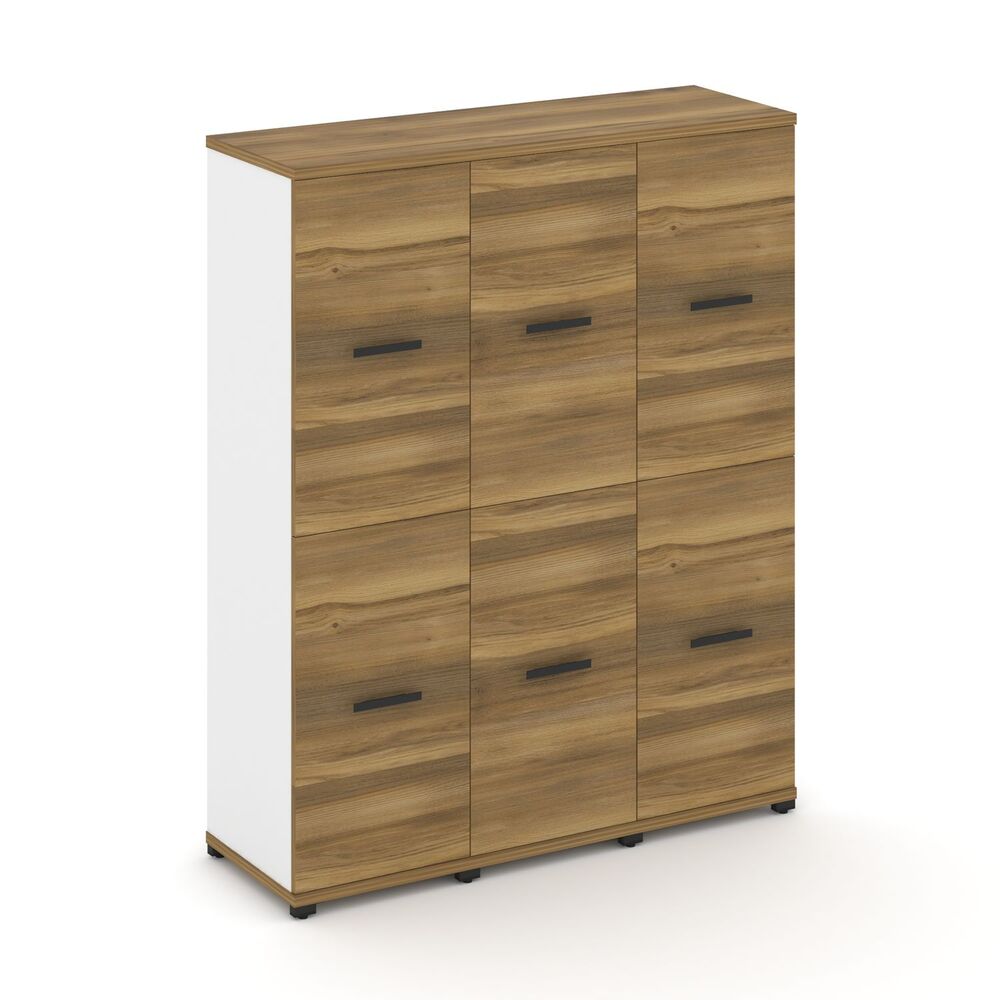 Шкаф три узкие секции, 4 ниши