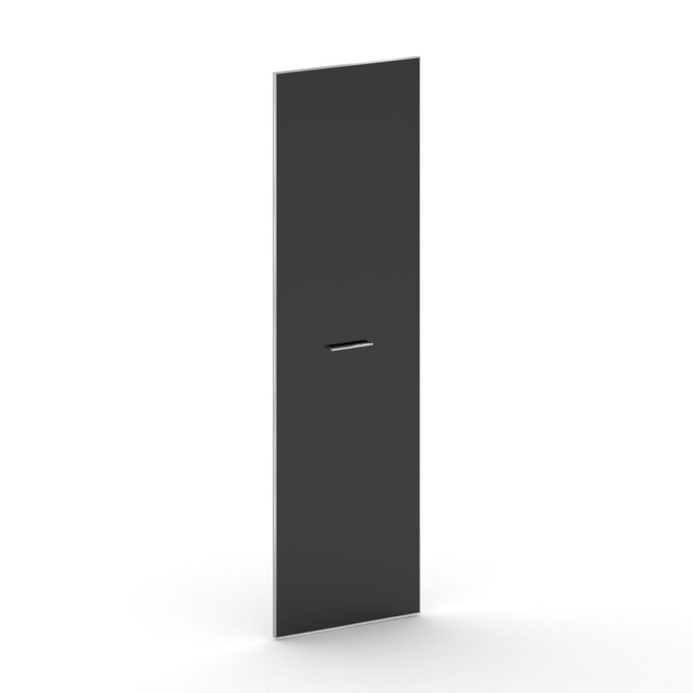 Комплект фасада высокого широкий стекло в раме (лакобель черный)