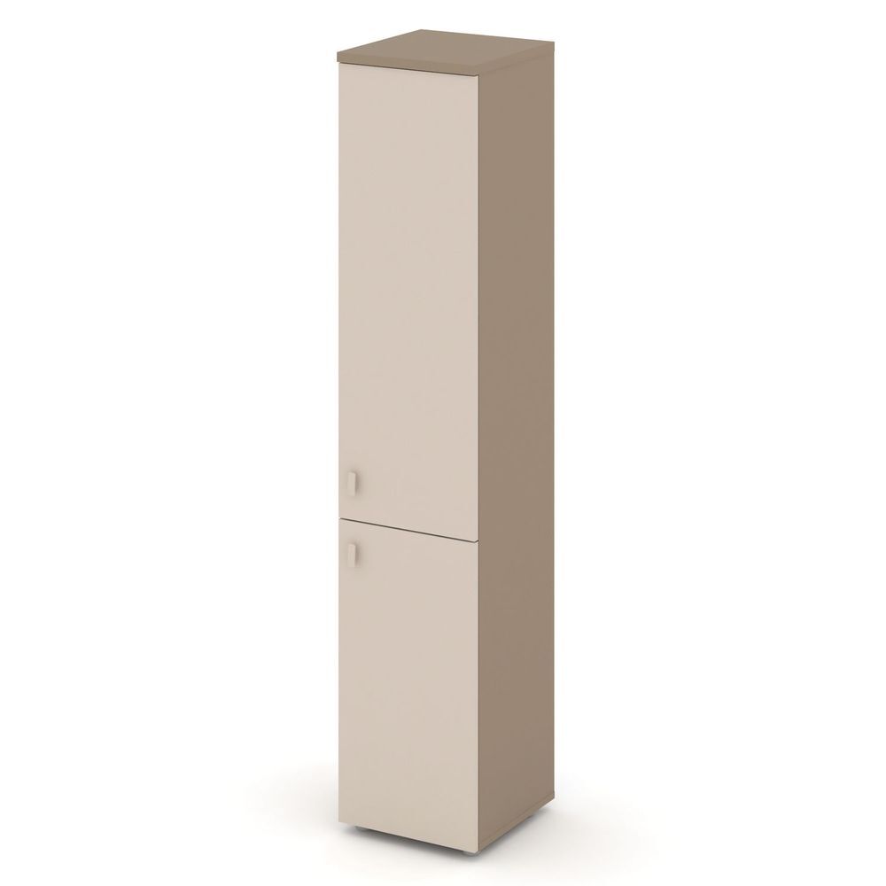 Шкаф высокий узкий правый (1 низкий фасад ЛДСП+1 средний фасад ЛДСП)