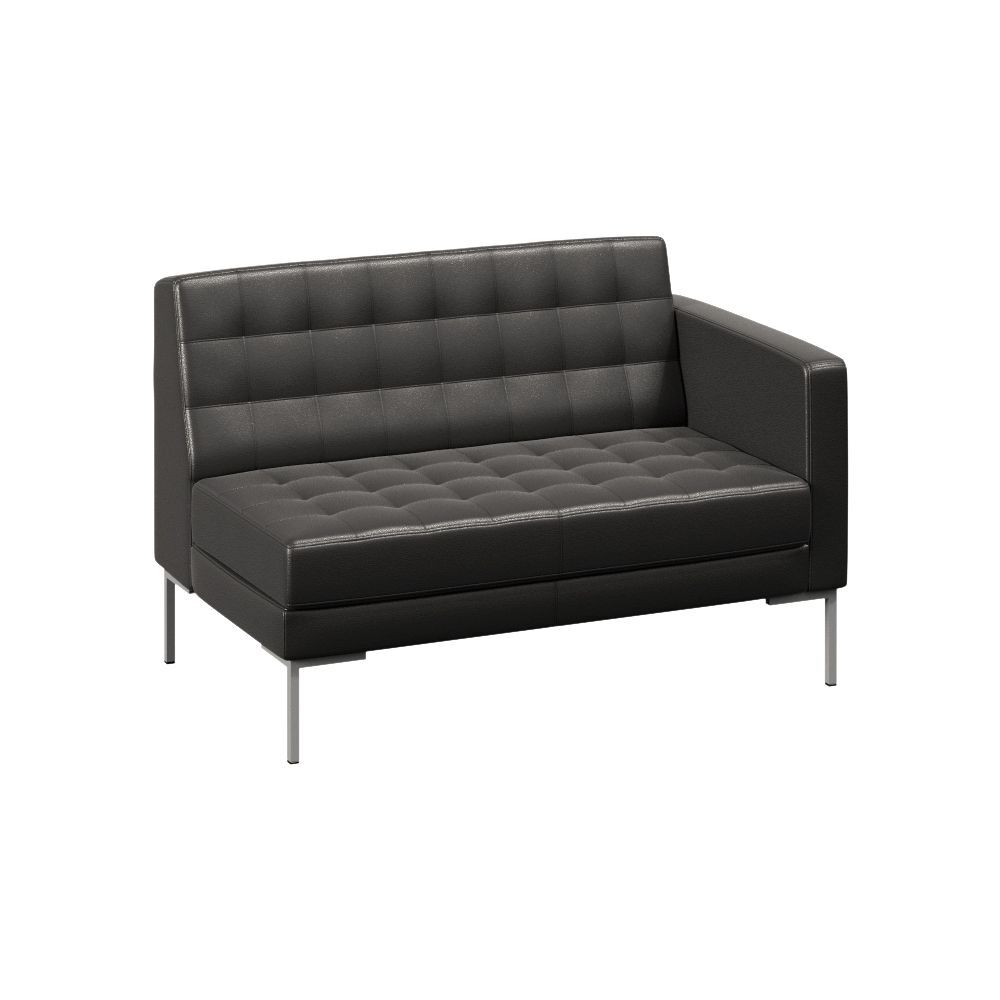 Секция с подлокотником двухместная левая