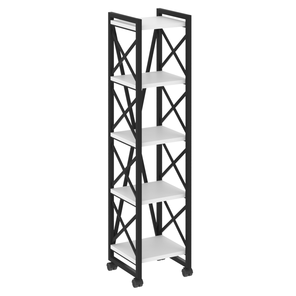 Стеллаж на колесных опорах-5 полок