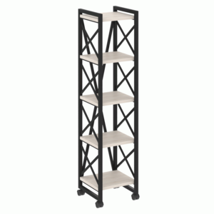 Стеллаж на колесных опорах-5 полок