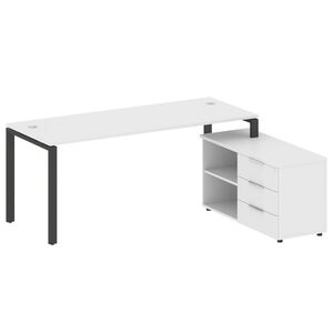 Рабочая станция с опорной тумбой правая