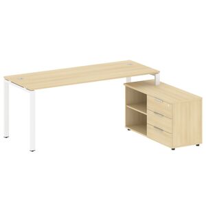 Рабочая станция с опорной тумбой правая