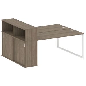 Рабочая станция на О-образном м/к с опорным шкафом-купе