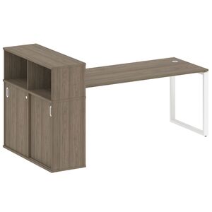 Стол письменный на О-образном м/к с опорным шкафом-купе