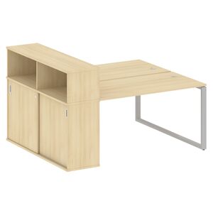 Рабочая станция на О-образном м/к с опорным шкафом-купе