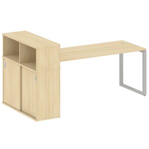 Стол письменный на О-образном м/к с опорным шкафом-купе