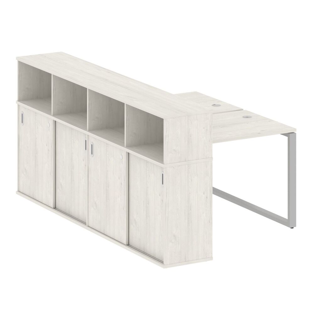 Рабочая станция на О-образном м/к с опорным шкафом-купе