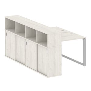 Рабочая станция на О-образном м/к с опорным шкафом-купе