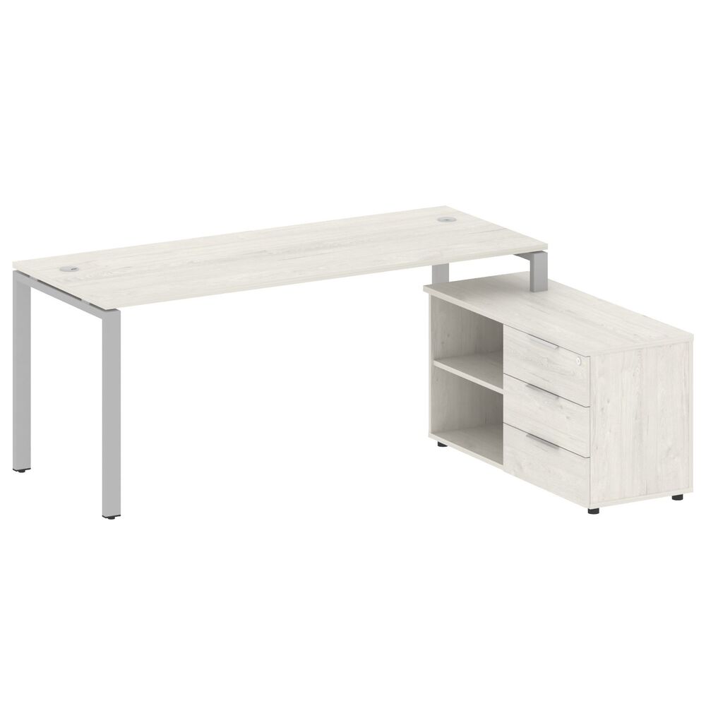 Рабочая станция с опорной тумбой правая