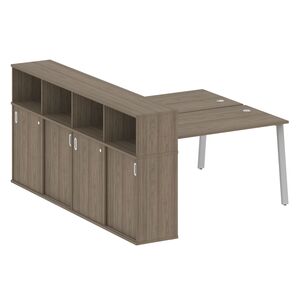 Рабочая станция на А-образном м/к с опорным шкафом-купе