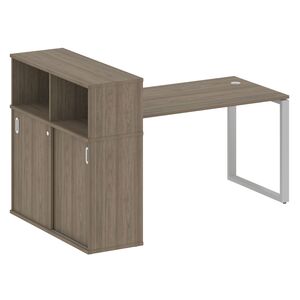 Стол письменный на О-образном м/к с опорным шкафом-купе