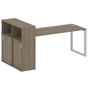 Стол письменный на О-образном м/к с опорным шкафом-купе