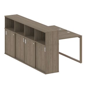 Рабочая станция на О-образном м/к с опорным шкафом-купе