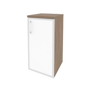 Шкаф низкий узкий правый (стекло белое)