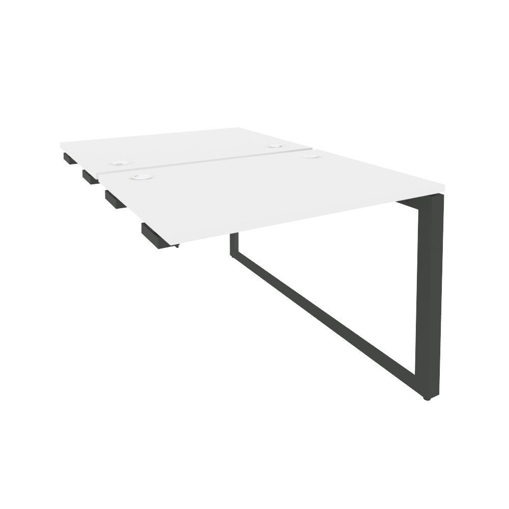 Стол-приставка двойной на О-образном м/к к опорным элементам