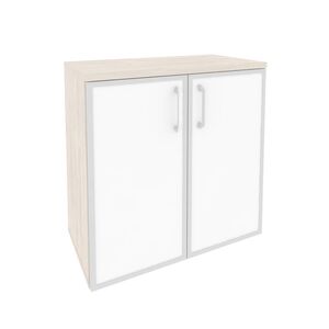 Шкаф низкий широкий (стекло белое)