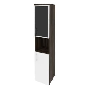 Шкаф высокий узкий правый (стекло черное)