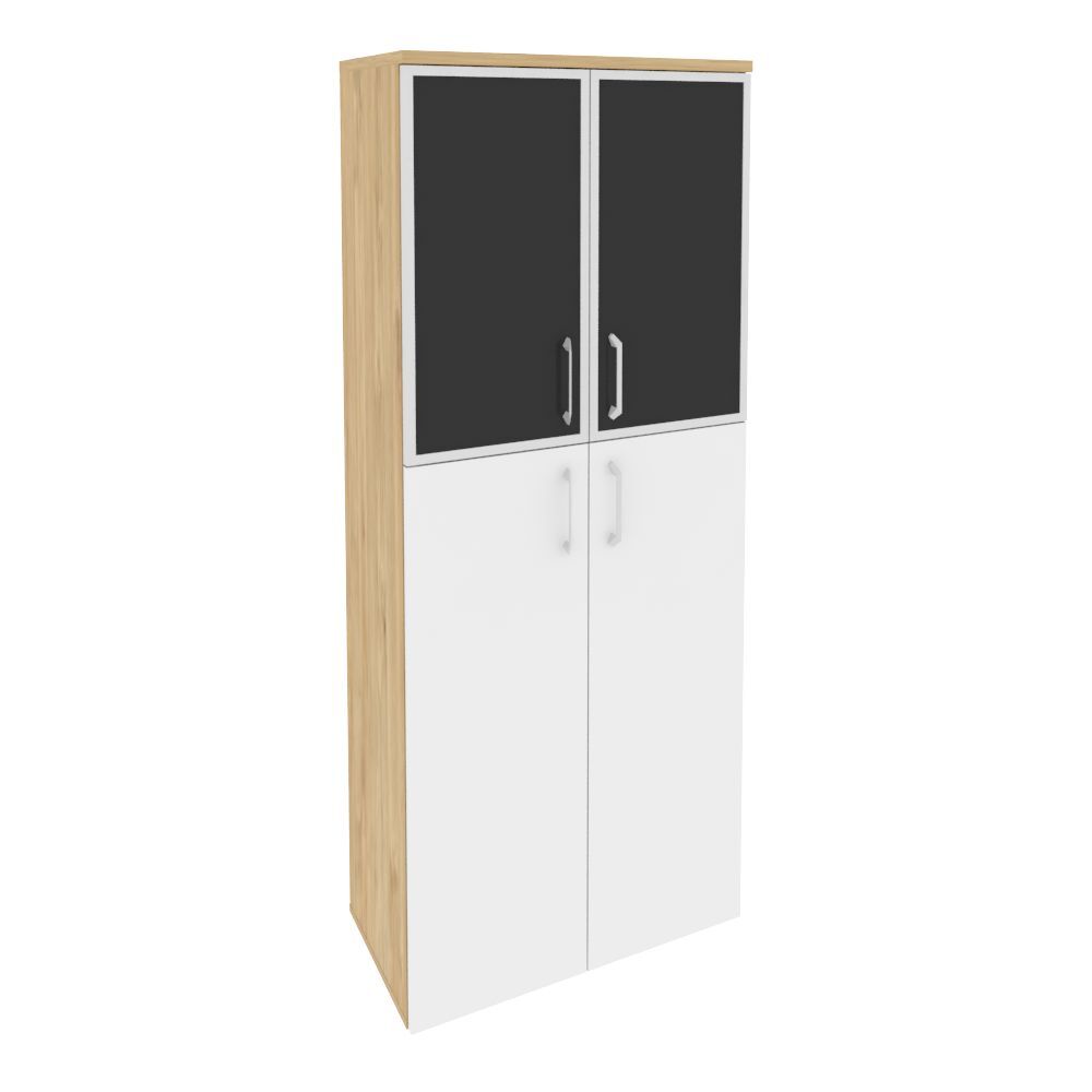 Шкаф высокий широкий (стекло черное)