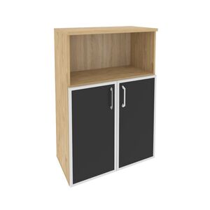 Шкаф средний широкий (стекло черное)