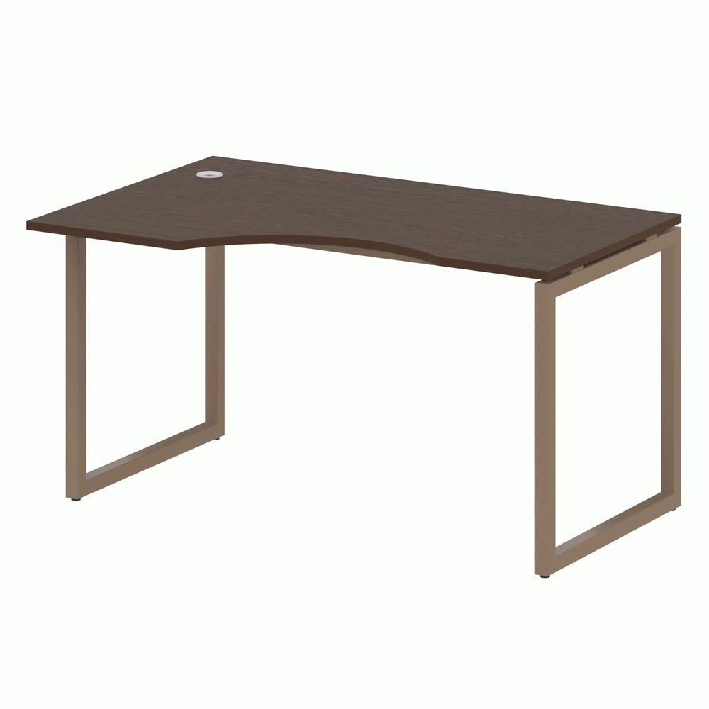 Стол криволинейный левый на О-образном м/к