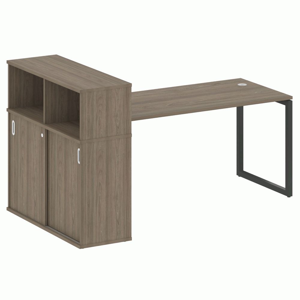 Стол письменный с шкафом-купе на О-образном м/к