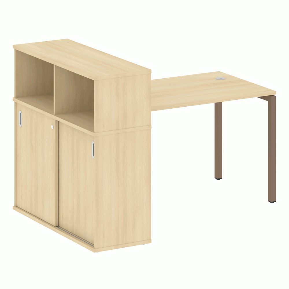 Стол письменный с шкафом-купе на П-образном м/к