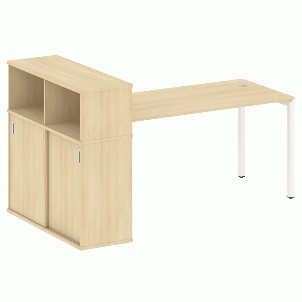 Стол письменный с шкафом-купе на П-образном м/к