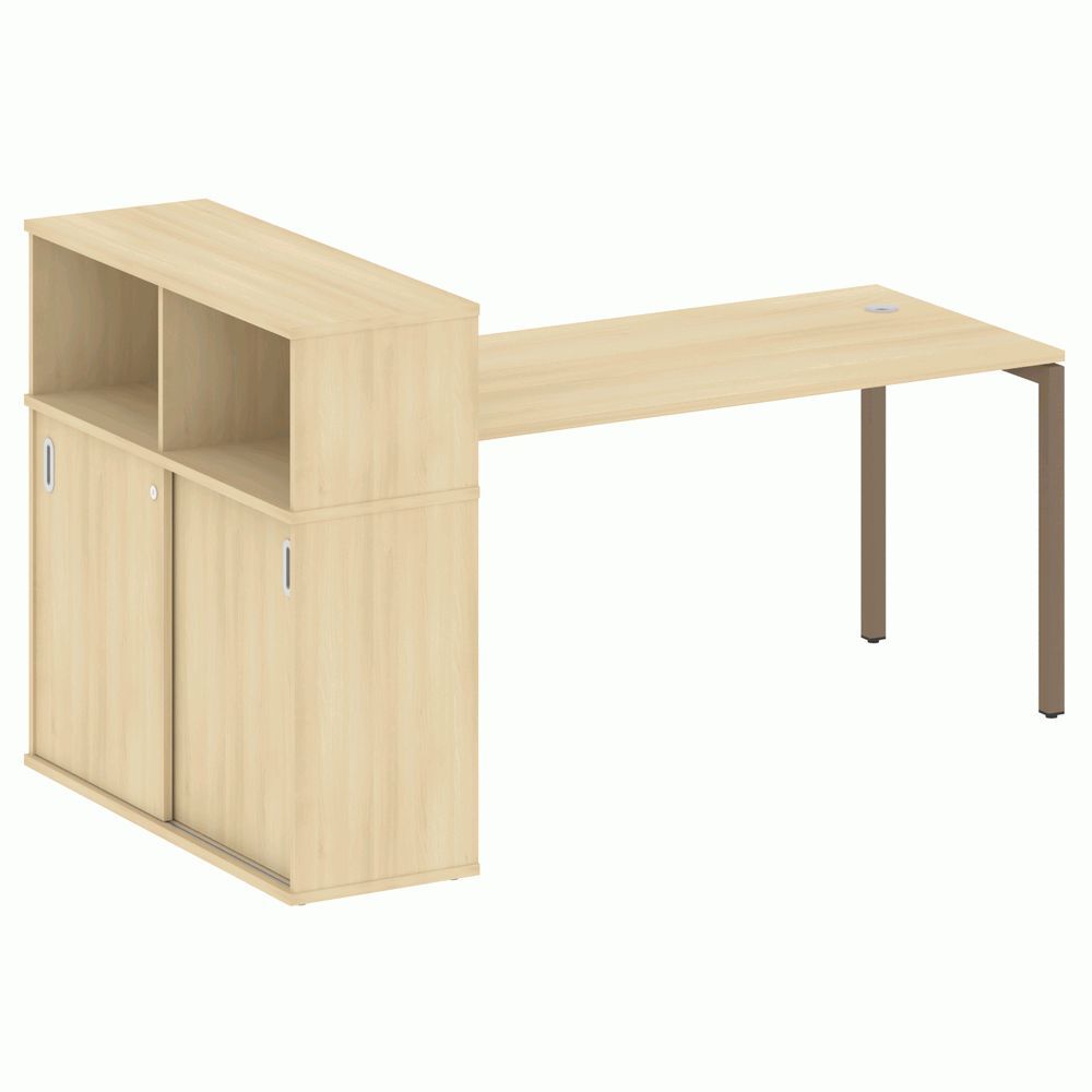 Стол письменный с шкафом-купе на П-образном м/к