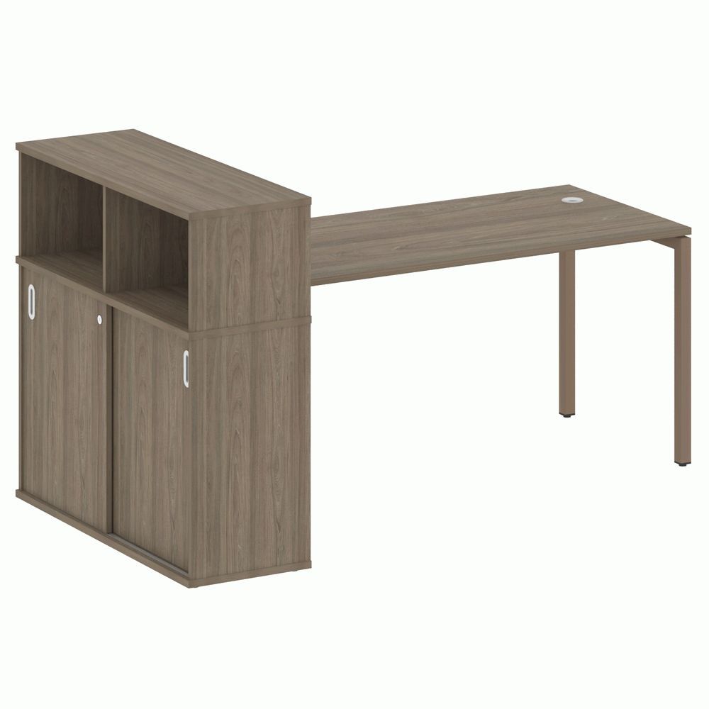 Стол письменный с шкафом-купе на П-образном м/к