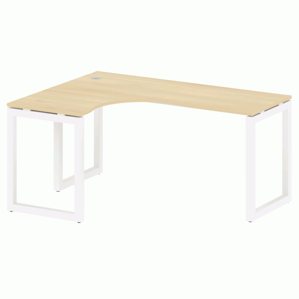 Стол криволинейный левый на О-образном м/к