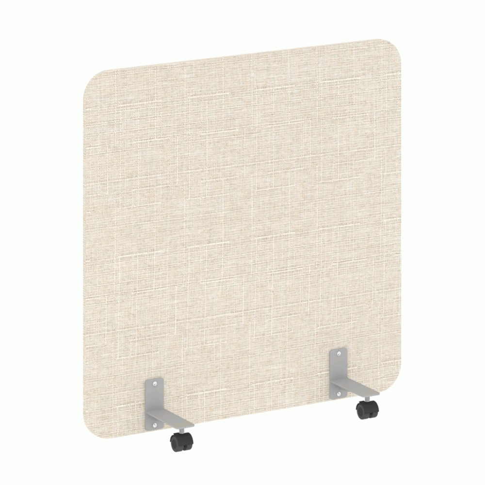 Перегородка на металлических опорах, на роликах