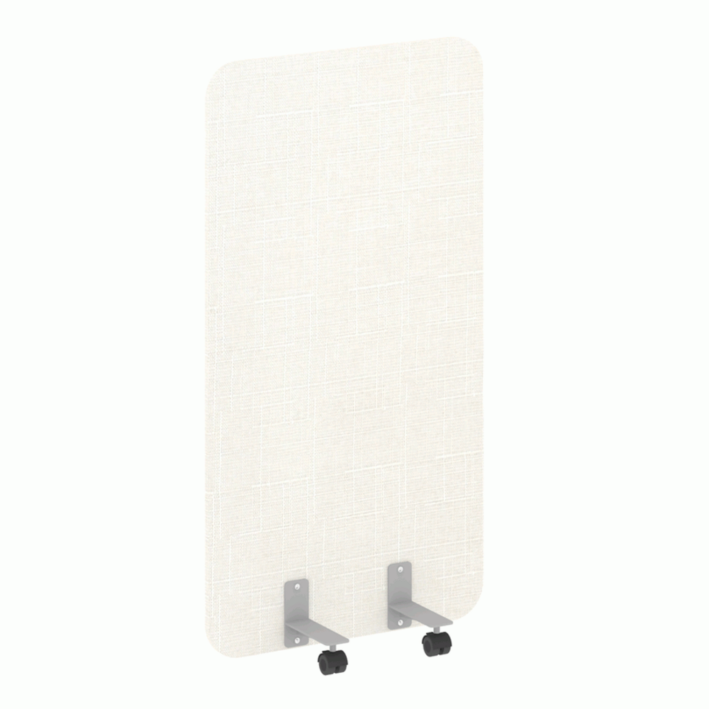 Перегородка на металлических опорах, на роликах