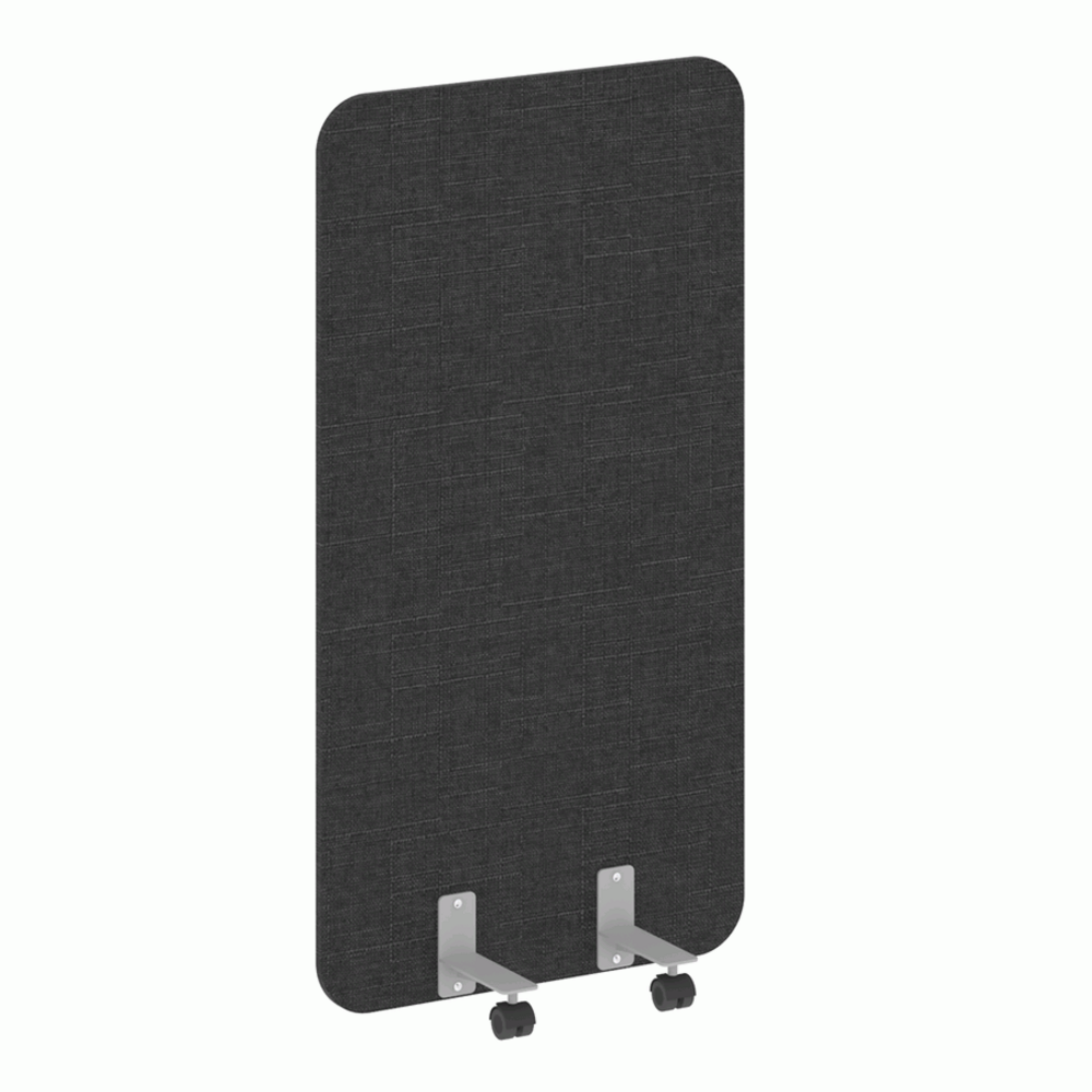 Перегородка на металлических опорах, на роликах