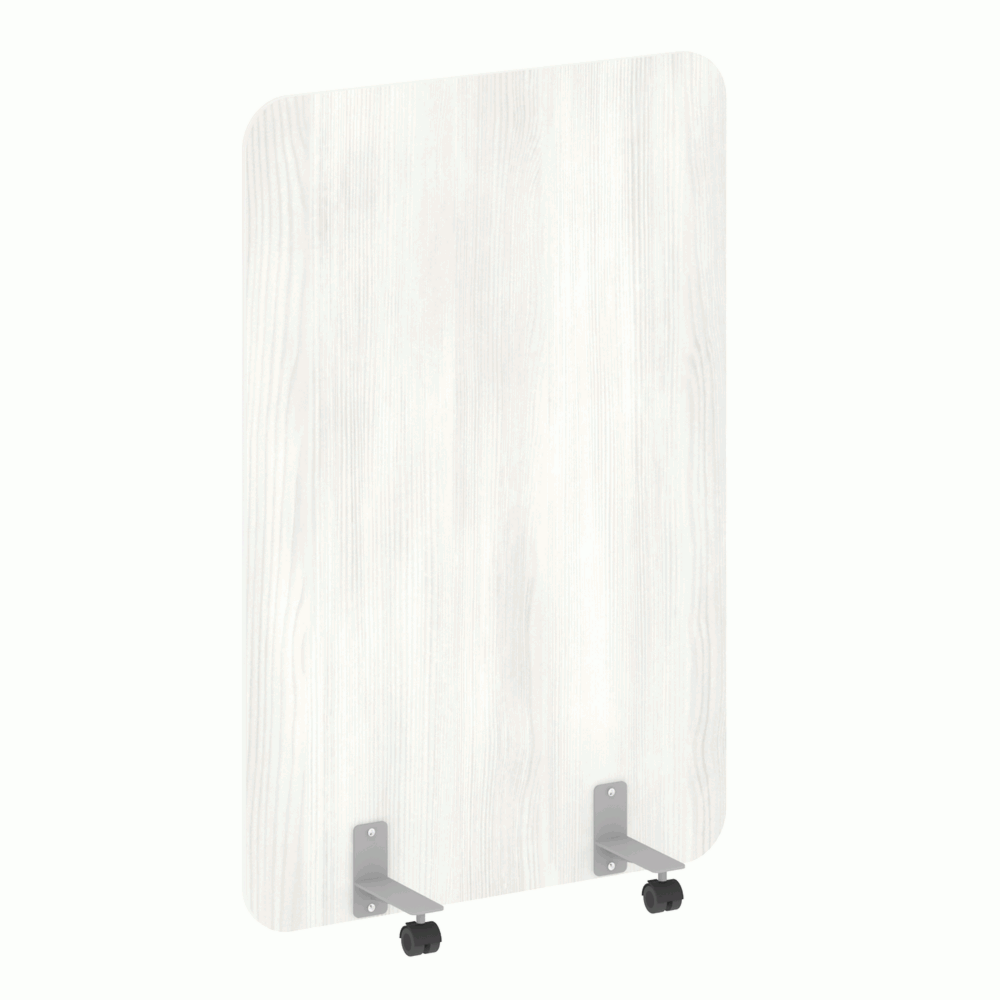 Перегородка на металлических опорах, на роликах