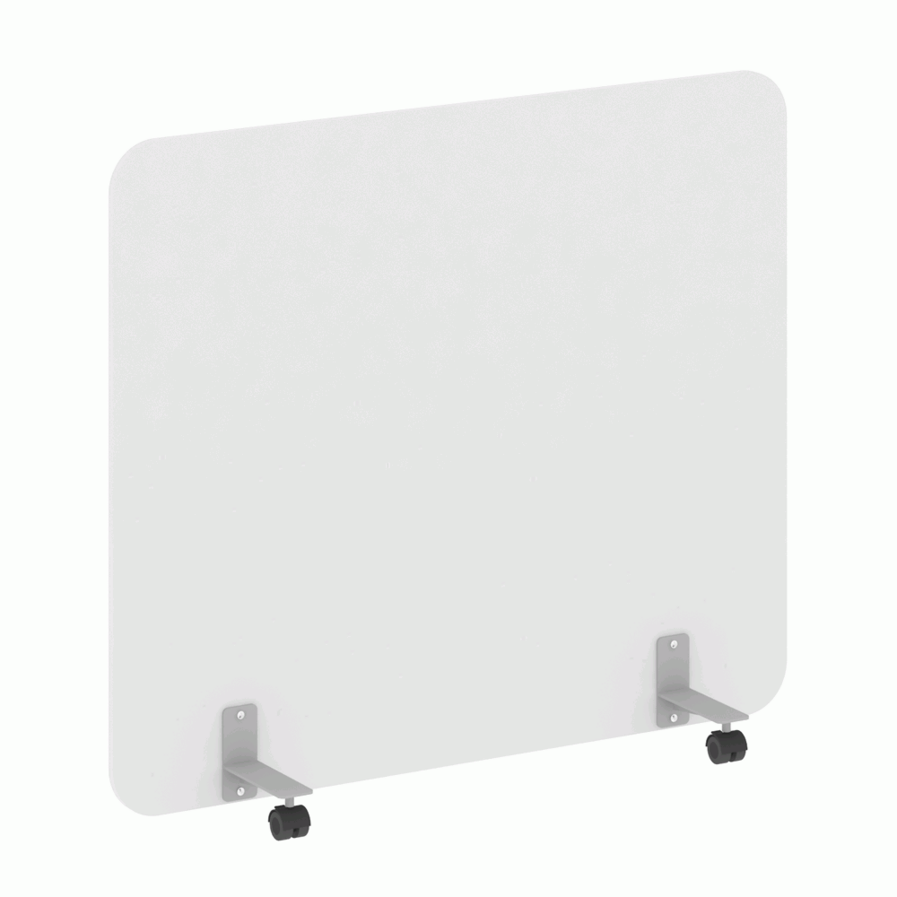 Перегородка на металлических опорах, на роликах