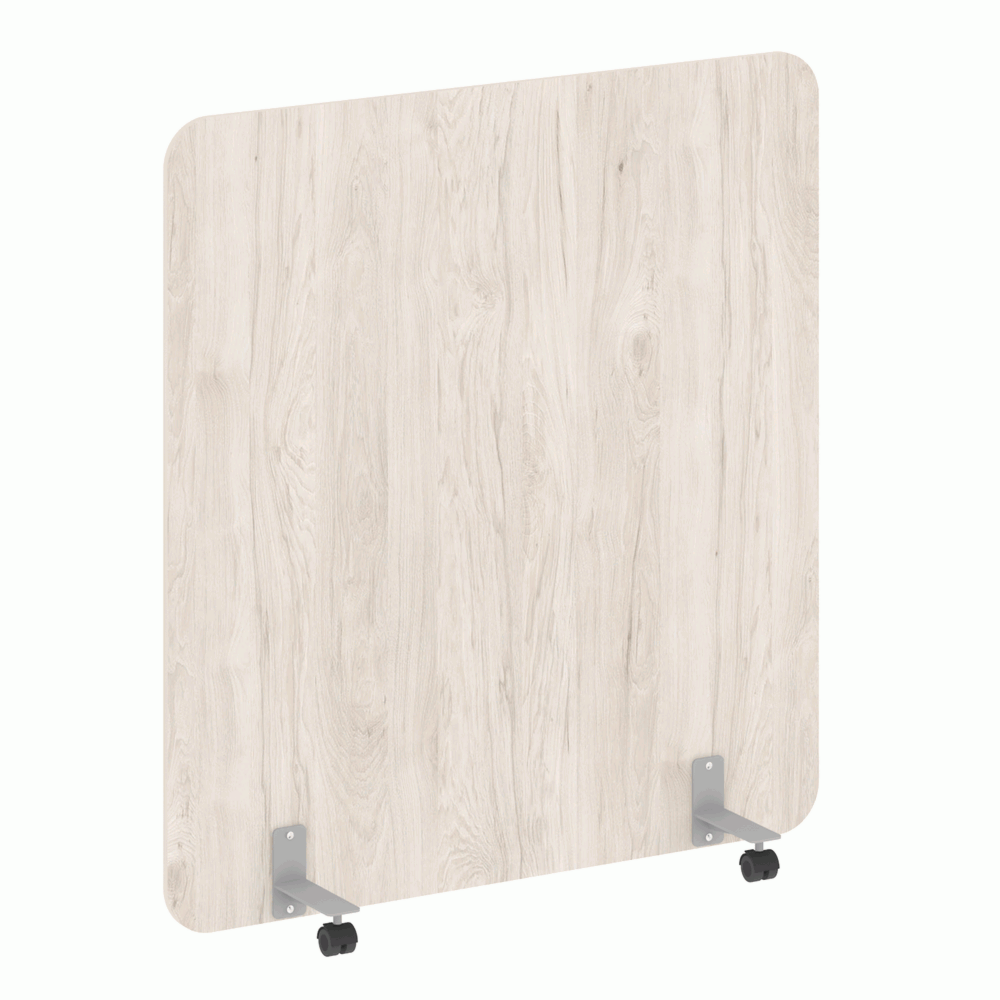 Перегородка на металлических опорах, на роликах