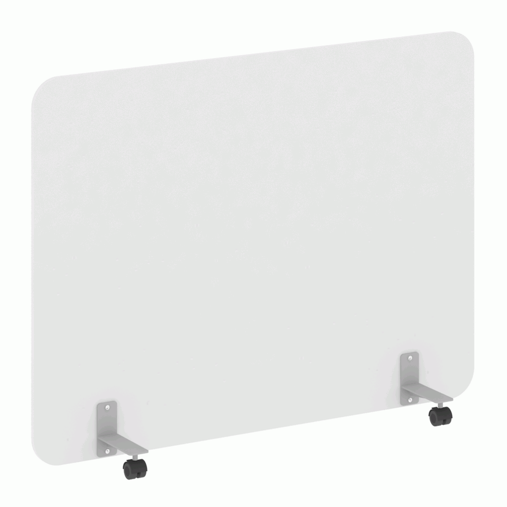 Перегородка на металлических опорах, на роликах