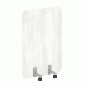 Перегородка на металлических опорах, на роликах