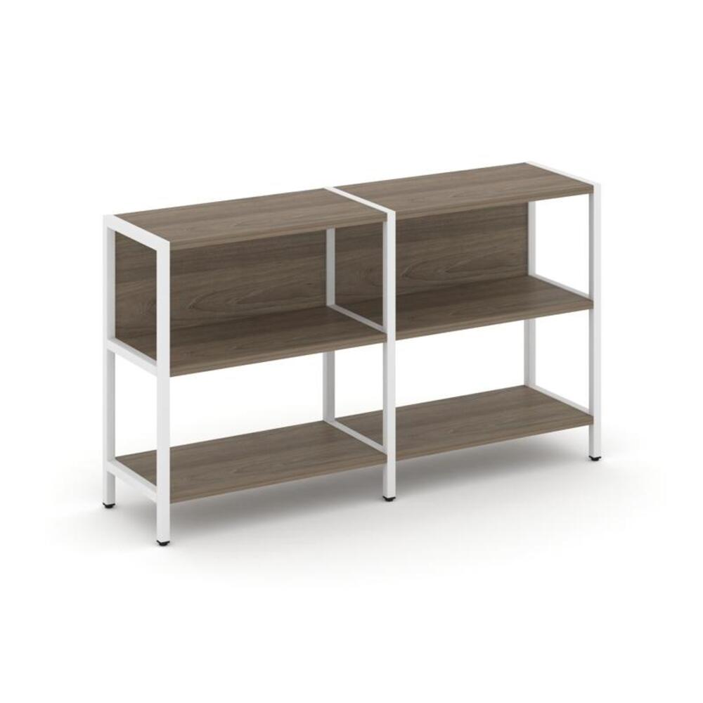 Двухсекционный стеллаж двухярусный