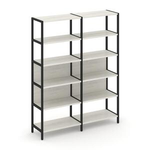 Двухсекционный стеллаж пятиярусный