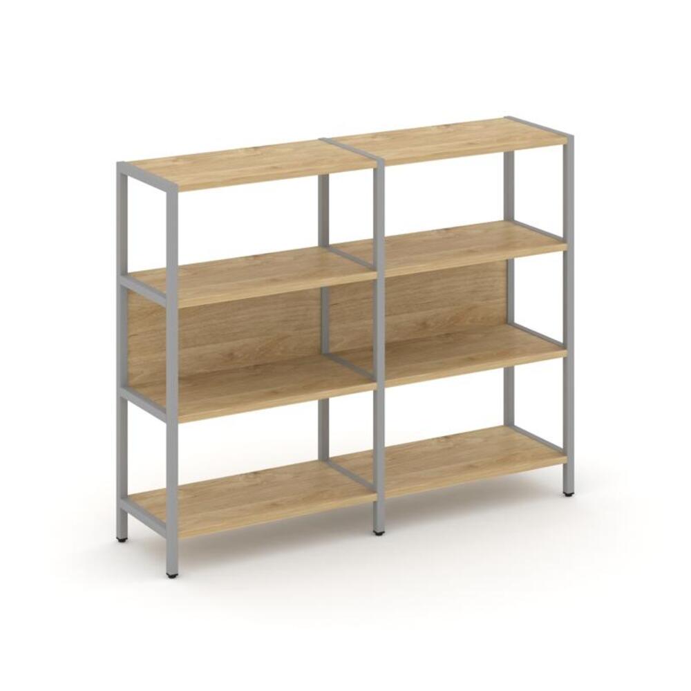 Двухсекционный стеллаж трехярусный