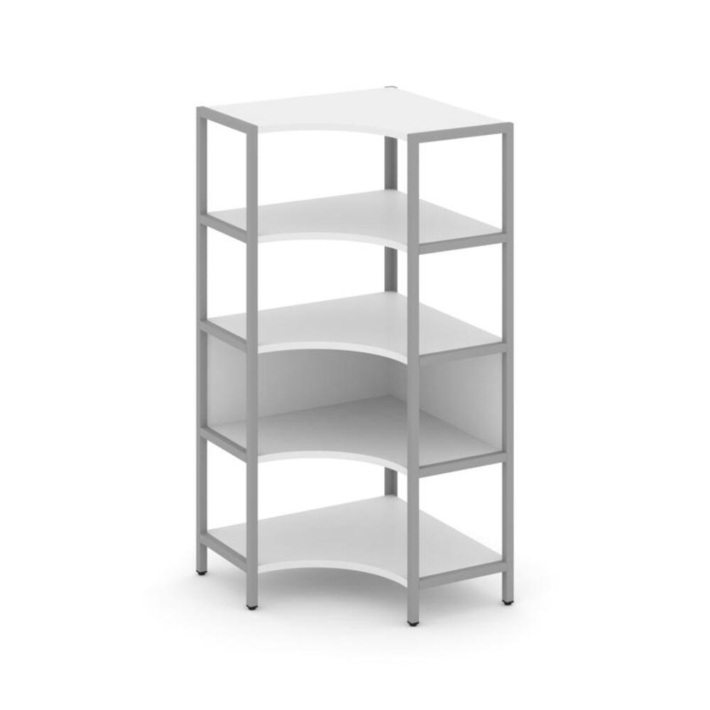 Односекционный угловой стеллаж четырехярусный