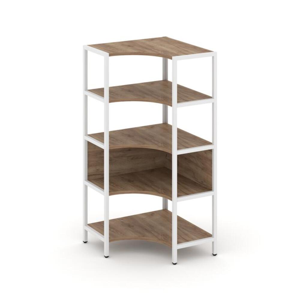 Односекционный угловой стеллаж четырехярусный