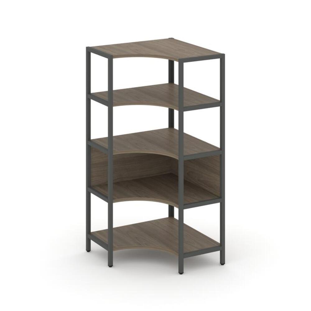 Односекционный угловой стеллаж четырехярусный