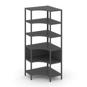 Односекционный угловой стеллаж пятиярусный