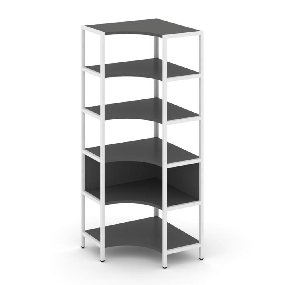 Односекционный угловой стеллаж пятиярусный