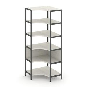 Односекционный угловой стеллаж пятиярусный